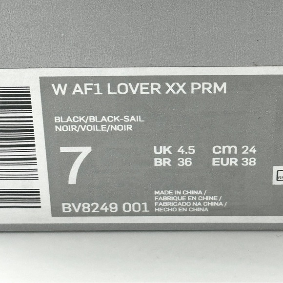 NWT Nike Air Force 1 Lover XX Black Suede Leather Slip On Mule Platform Sneakers - Picture 5 of 16